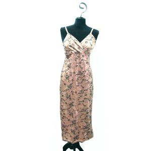 Soda Blu Beige Velvet Maxi Dress Size S